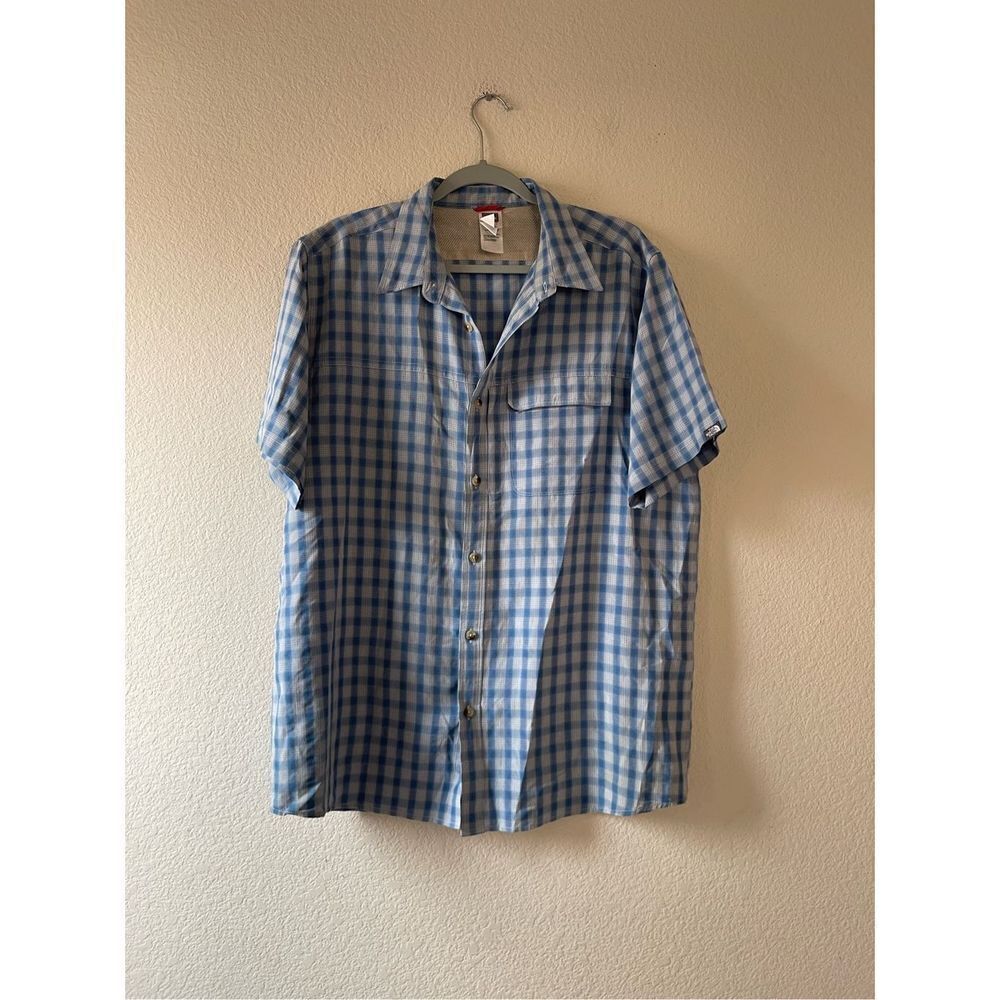 The north face mens short sleeve button up shirt size xl